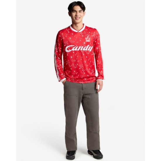 Camiseta Retro Local Candy Manga Larga Mujer Liverpool 1989/91