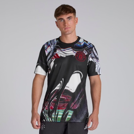 Mujer Manchester United 2025/26 Tercera Camiseta Pre Match - Negra