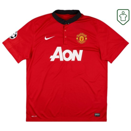 Camiseta retro local Champions League hombre Manchester United 2013/14 Rooney #10