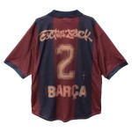 Camiseta Hombre FC Barcelona X TRAVIS SCOTT Retro 2000/01 Home Esqueleto