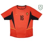Camiseta retro local Bélgica 2002/04 para hombre Van Buyten #16
