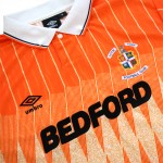 Camiseta retro de visitante del Luton Town para mujer 1989/90