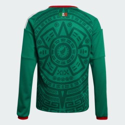 Camiseta oficial de local México 2026 de manga larga para niño Camiseta oficial de local México 2026 de manga larga para niño