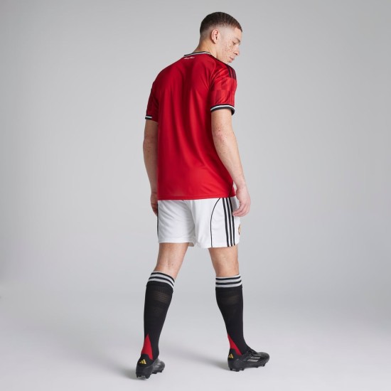 Hombre Manchester United 2025/26 Pantalones Cortos Local - Blanco