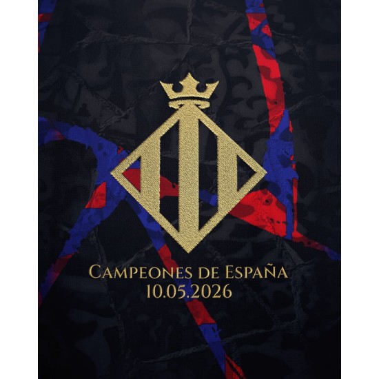 Camiseta Campeones de España FC Barcelona 2026 para Hombre - Negro Camiseta Campeones de España FC Barcelona 2026 para Hombre - Negro