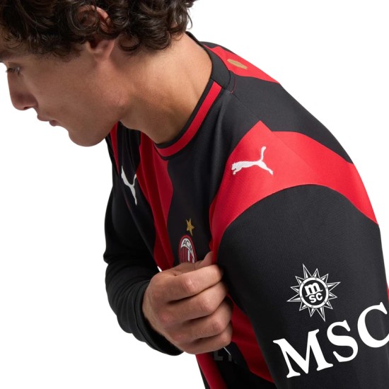 Camiseta de manga larga de local Milan 2026/27 para niños Camiseta de manga larga de local Milan 2026/27 para niños