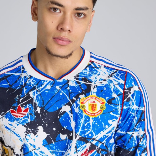 Camiseta de manga larga Stone Roses Manchester United 2025/26 para niño