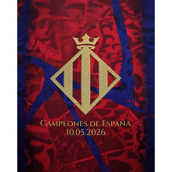 Camiseta Campeones de España FC Barcelona 2026 para Niño - Rojo Camiseta Campeones de España FC Barcelona 2026 para Niño - Rojo