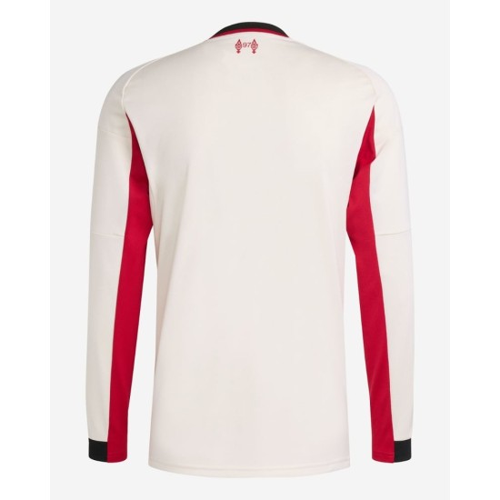 Camiseta Visitante Manga Larga Liverpool Hombre 2025/26