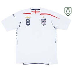 Camiseta retro local Inglaterra 2007/09 para hombre Lampard #8