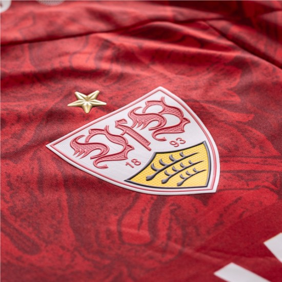 Camiseta Segunda Manga Larga VfB Stuttgart 2025/26 Mujer