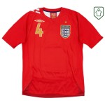 Camiseta retro visitante Inglaterra 2006/08 para hombre Gerrard #4