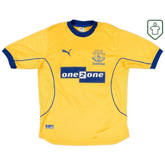 Camiseta retro visitante hombre Everton 2000/01 Gascoigne #18