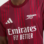 Niño Arsenal 2025/26 Tercera Camiseta Prepartido – Roja
