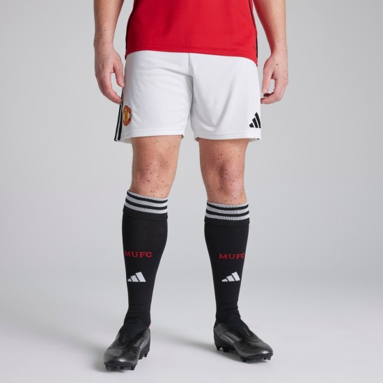 Hombre Manchester United 2025/26 Pantalones Cortos Local - Blanco