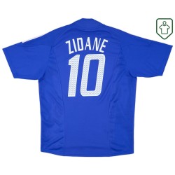 Camiseta retro local Francia 2002/04 para hombre Zidane #10