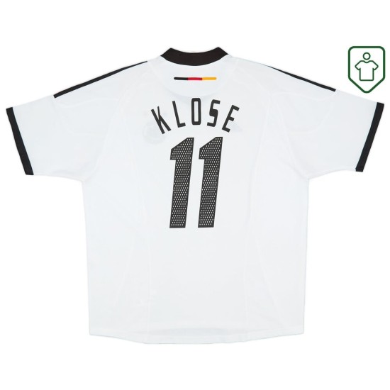 Camiseta retro local Alemania 2002/04 para hombre Klose #11