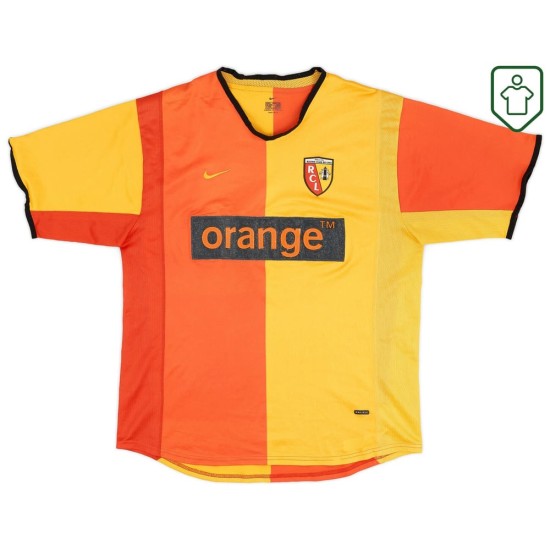 Hombre Camiseta retro local RC Lens 2001/02 Hombre Camiseta retro local RC Lens 2001/02