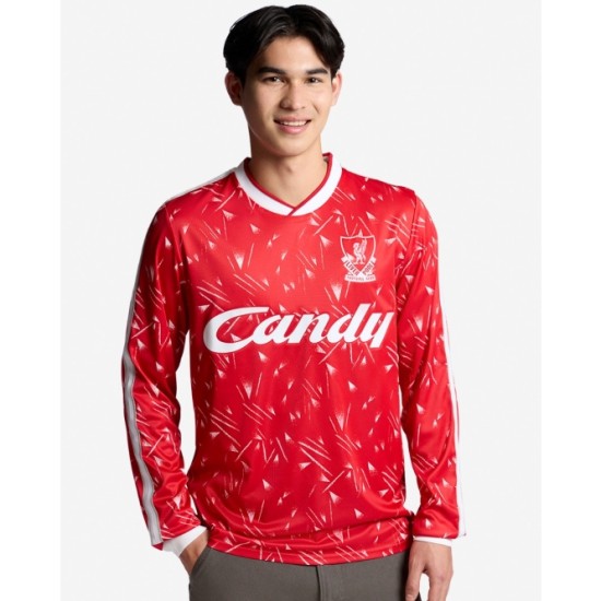 Camiseta Retro Local Candy Manga Larga Mujer Liverpool 1989/91