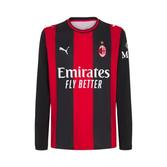 Camiseta de manga larga de local Milan 2026/27 para niños Camiseta de manga larga de local Milan 2026/27 para niños