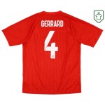 Camiseta retro visitante Inglaterra 2014/15 para hombre Gerrard #4