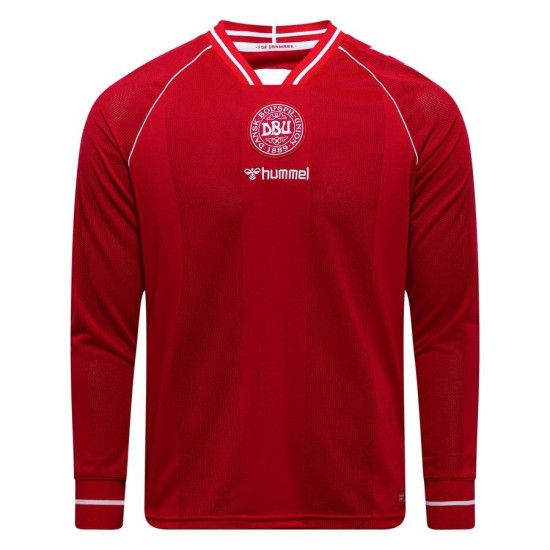 Camiseta Mundial 2026 Local Manga Larga Dinamarca Hombre Camiseta Mundial 2026 Local Manga Larga Dinamarca Hombre