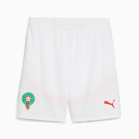 Terceros pantalones cortos Marruecos 2025 hombre - blanco