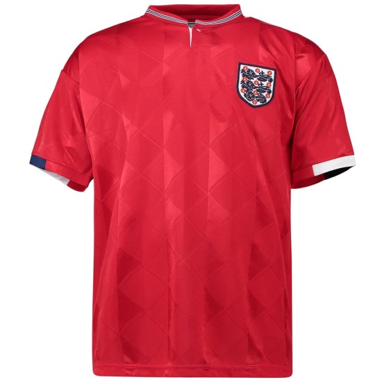 Camiseta retro Inglaterra visitante 1989 hombre