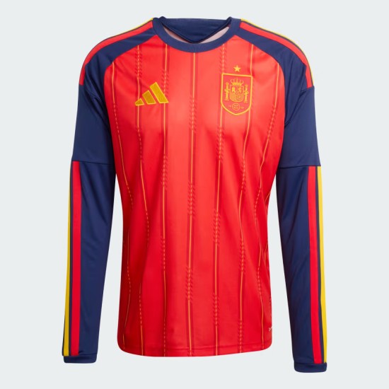 Camiseta de manga larga local de la Copa del Mundo 2026 de España para hombre Camiseta de manga larga local de la Copa del Mundo 2026 de España para hombre