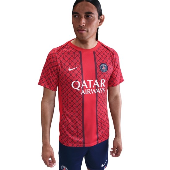 Mujer Camiseta pre-partido tercera PSG 2025/26 - Roja