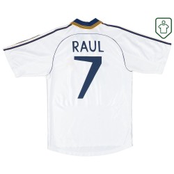 Hombre Camiseta retro local Real Madrid 2001 Raúl #7