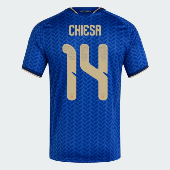 Camiseta Oficial Local Italia 2026 Hombre CHIESA #14 Camiseta Oficial Local Italia 2026 Hombre CHIESA #14