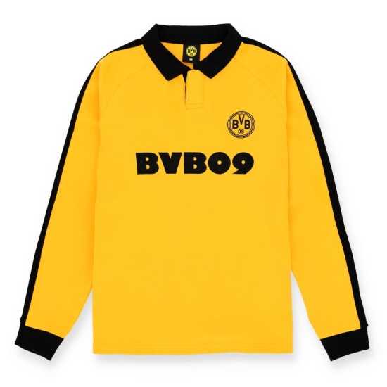 Camiseta retro de manga larga de los 70 del BVB Borussia Dortmund para niño
