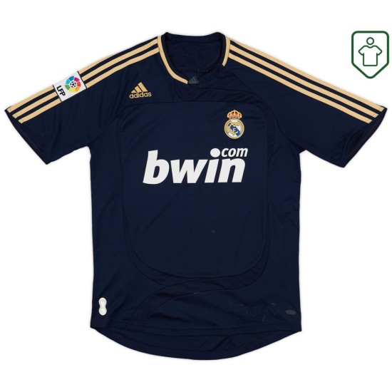 Hombre Camiseta retro visitante Real Madrid 2007/08 Negra Hombre Camiseta retro visitante Real Madrid 2007/08 Negra