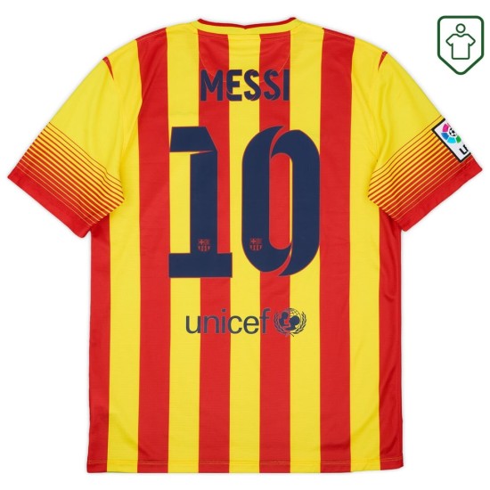 Hombre Camiseta retro visitante FC Barcelona 2013/15 Messi #10