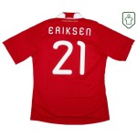 Camiseta retro local Dinamarca 2010/11 para hombre Eriksen #21