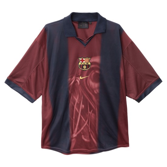 Camiseta Hombre FC Barcelona X TRAVIS SCOTT Retro 2000/01 Home Esqueleto