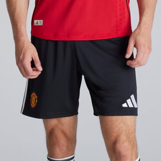 Mujer Manchester United 2025/26 Pantalones Cortos Local - Negro Mujer Manchester United 2025/26 Pantalones Cortos Local - Negro