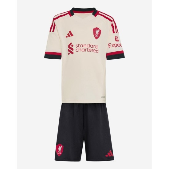 Kit Visitante Liverpool Niño 2025/26