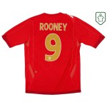Camiseta retro visitante Inglaterra 2006/08 para hombre Rooney #9