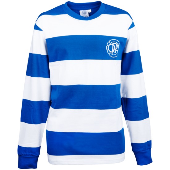 Camiseta Retro de Manga Larga Local 1975/76 de Queens Park Rangers para Mujer #10 Camiseta Retro de Manga Larga Local 1975/76 de Queens Park Rangers para Mujer #10