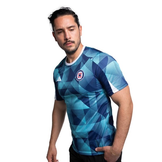 Camiseta Hombre Cruz Azul Tercera Calentamiento 2025/26 – Turquesa/Marino Camiseta Hombre Cruz Azul Tercera Calentamiento 2025/26 – Turquesa/Marino