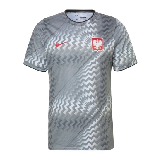 Camiseta de hombre Polonia 2026 de calentamiento tercera