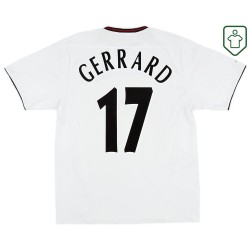 Camiseta retro visitante hombre Liverpool 2003/04 Gerrard #17