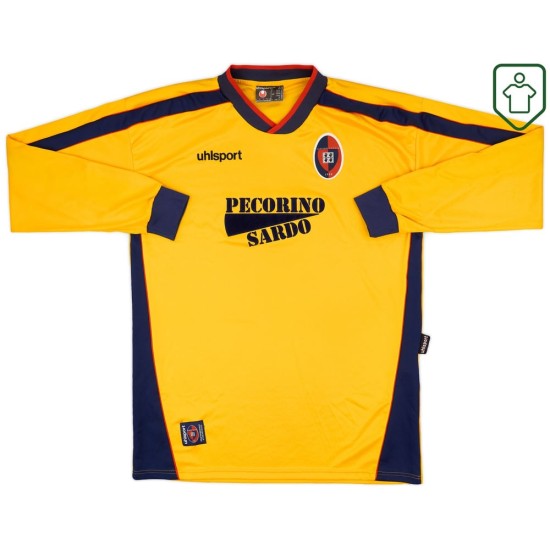 Camiseta retro Cagliari Calcio 2000/01 manga larga para hombre