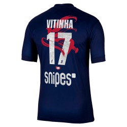 Camiseta Local Año Nuevo Lunar 2025/26 PSG Vitinha #17 Niño