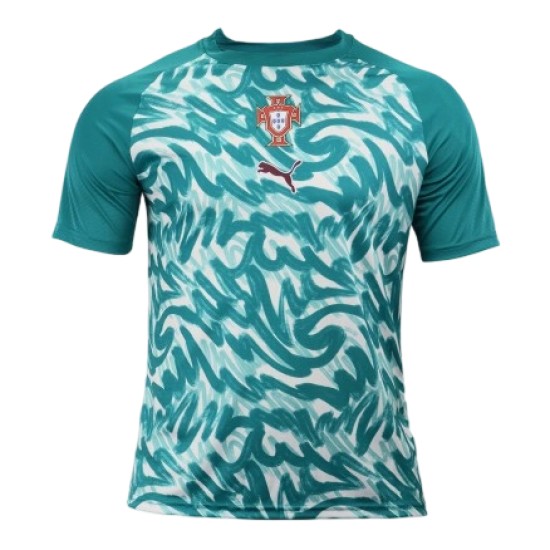Remera pre partido tercera Portugal 2026 verde niño Remera pre partido tercera Portugal 2026 verde niño