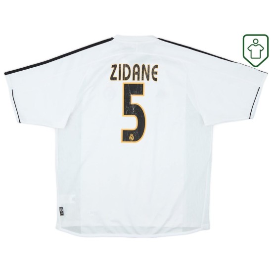 Hombre Camiseta retro local Real Madrid 2003/04 Zidane #5 Hombre Camiseta retro local Real Madrid 2003/04 Zidane #5