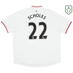 Camiseta retro visitante hombre Manchester United 2012/14 Scholes #22