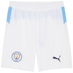 Pantalones Cortos Locales Blancos Manchester City 2025/26 Niño
